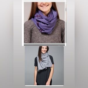 A set of 2 Convertible Lululemon and Ivivva Scarfs